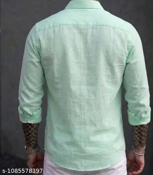 Light green shirt with beige korean pant combo