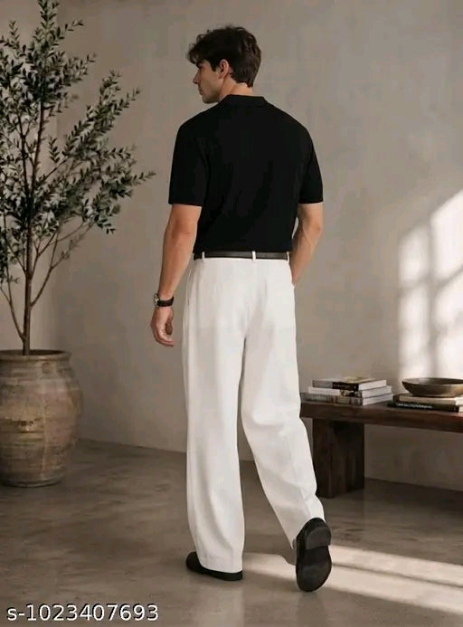Korean White Pant loose fit