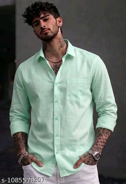 Light green shirt with beige korean pant combo
