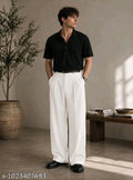 Korean White Pant loose fit